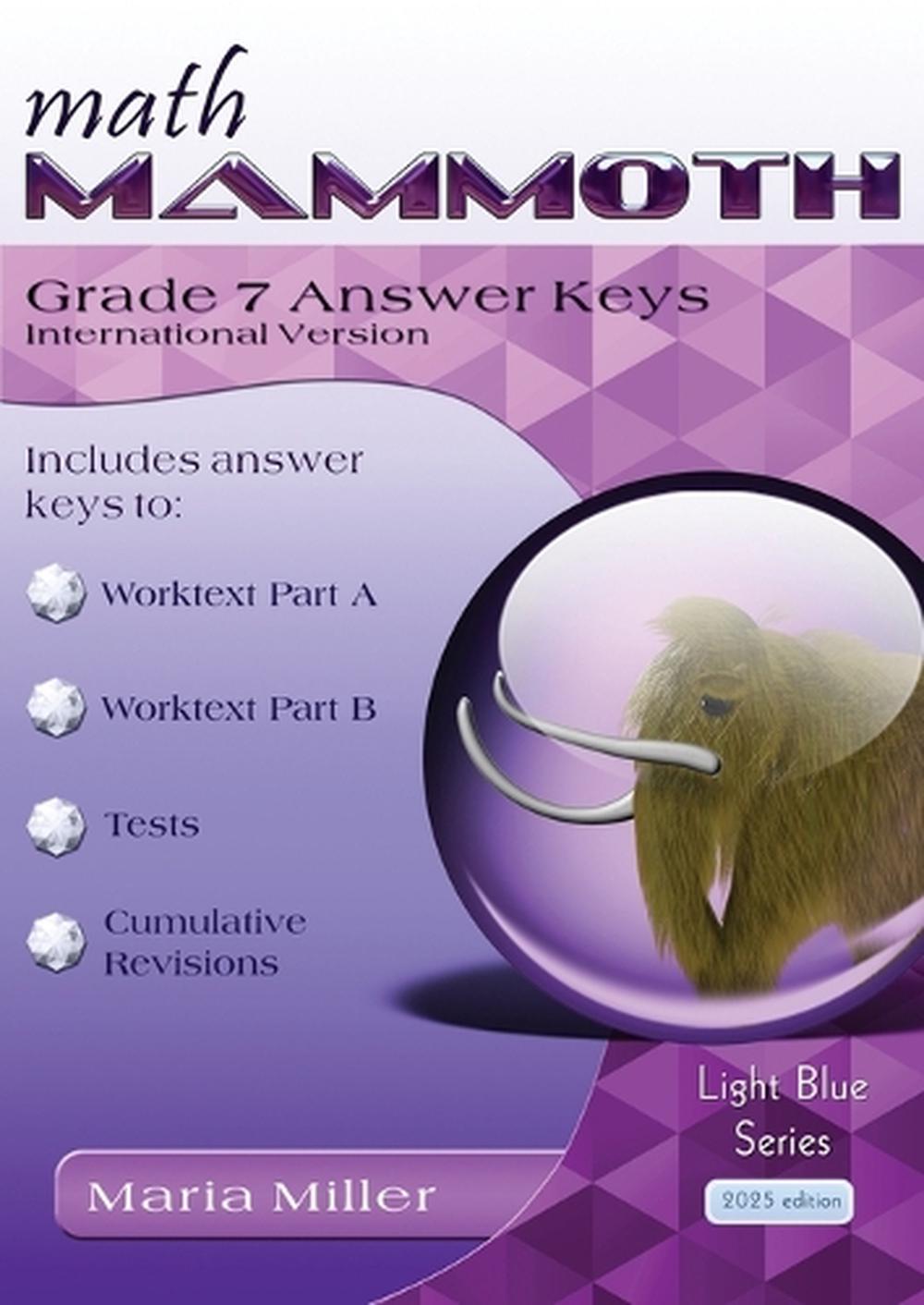 Maria Math Math Mammoth Grade 7 Answer Keys, International Version by Maria Miller ...