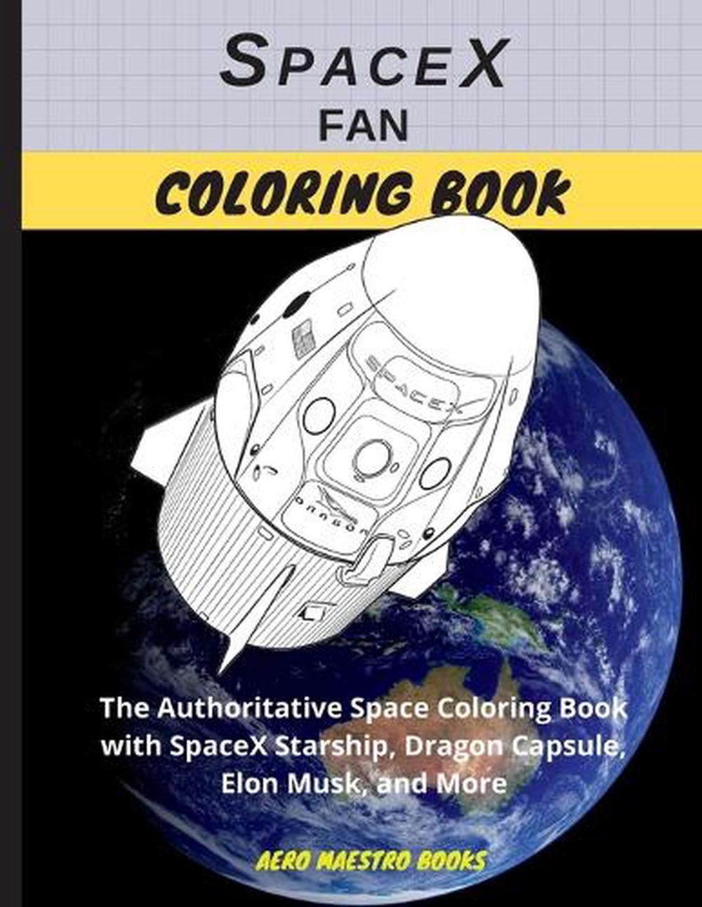 SpaceX Fan Coloring Book, 9781956622089
