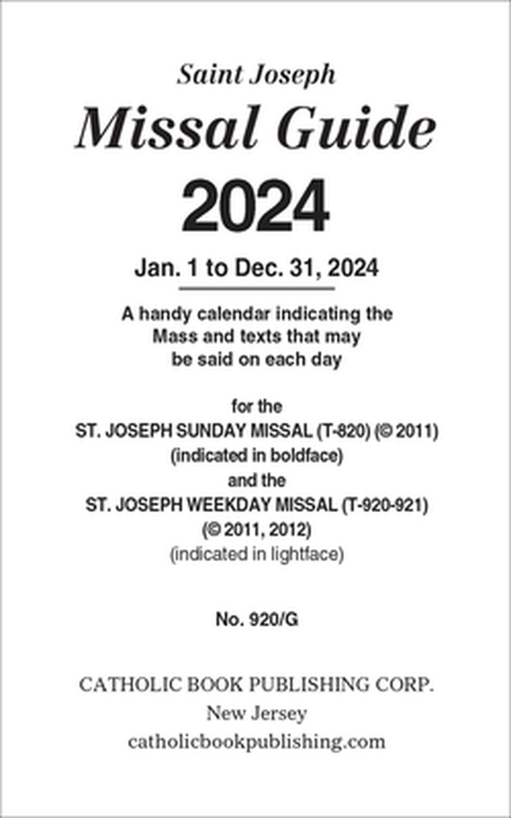 Missal Guide 2024, 9781958237151