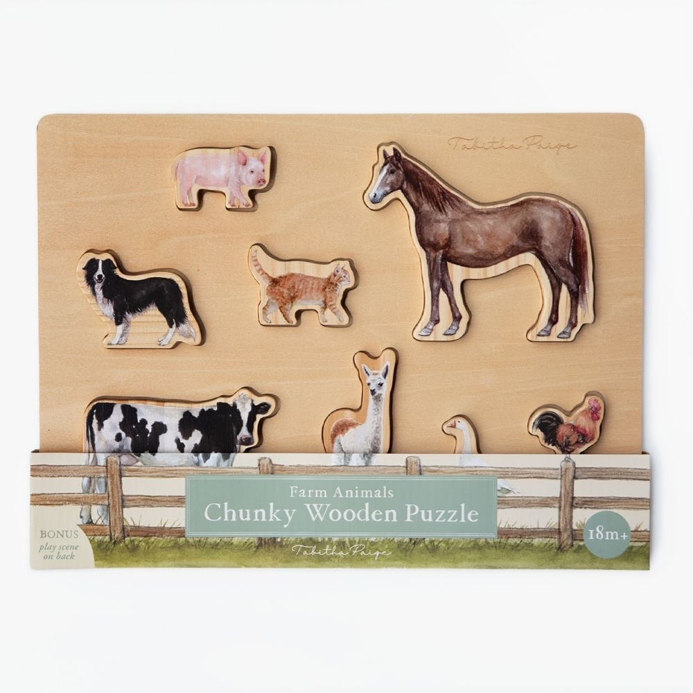 Farm Animals Wooden Puzzle by Tabitha Paige - ISBN: 9781963183948