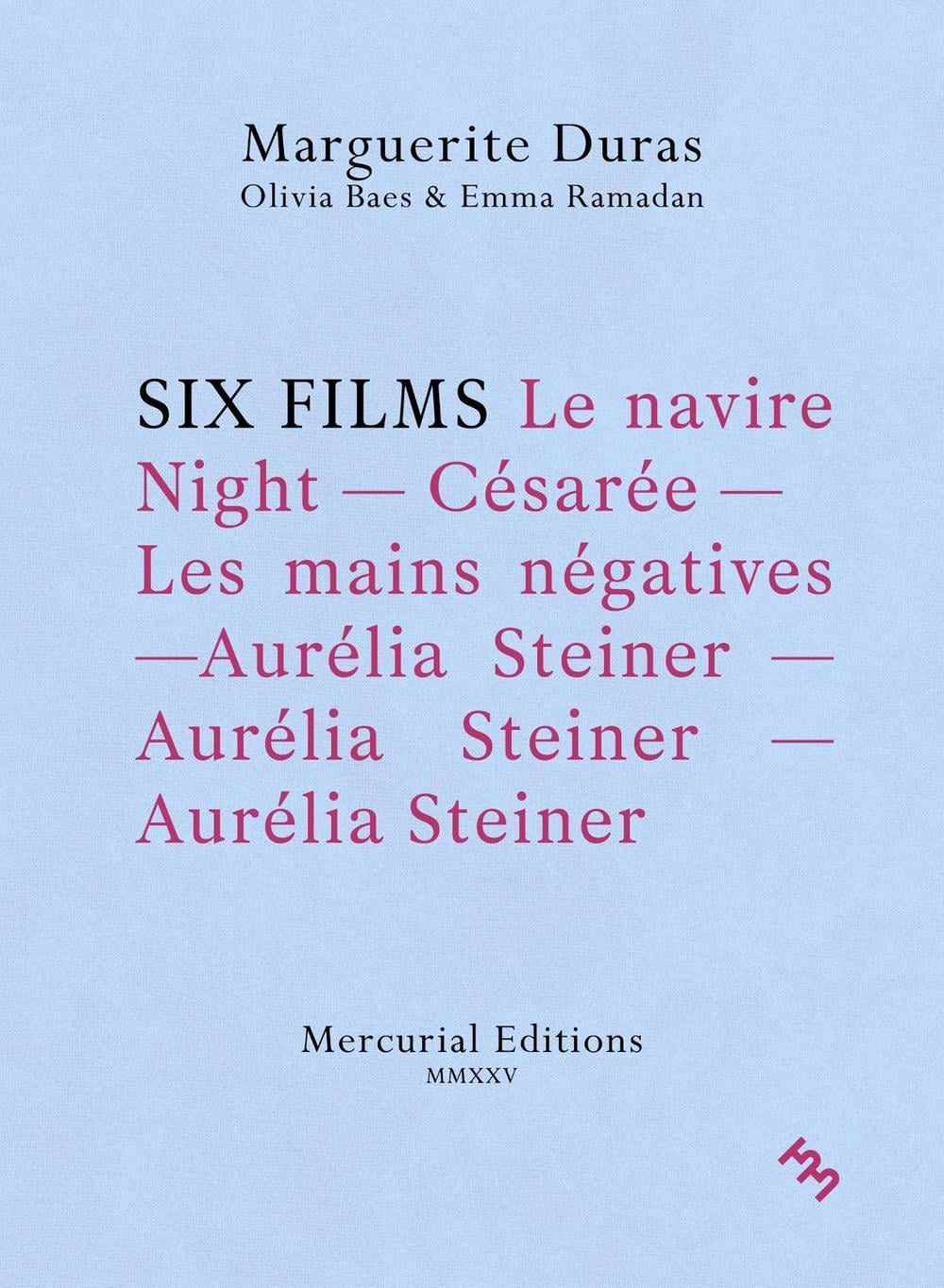 Six Films by Marguerite Duras - ISBN: 9781965874202