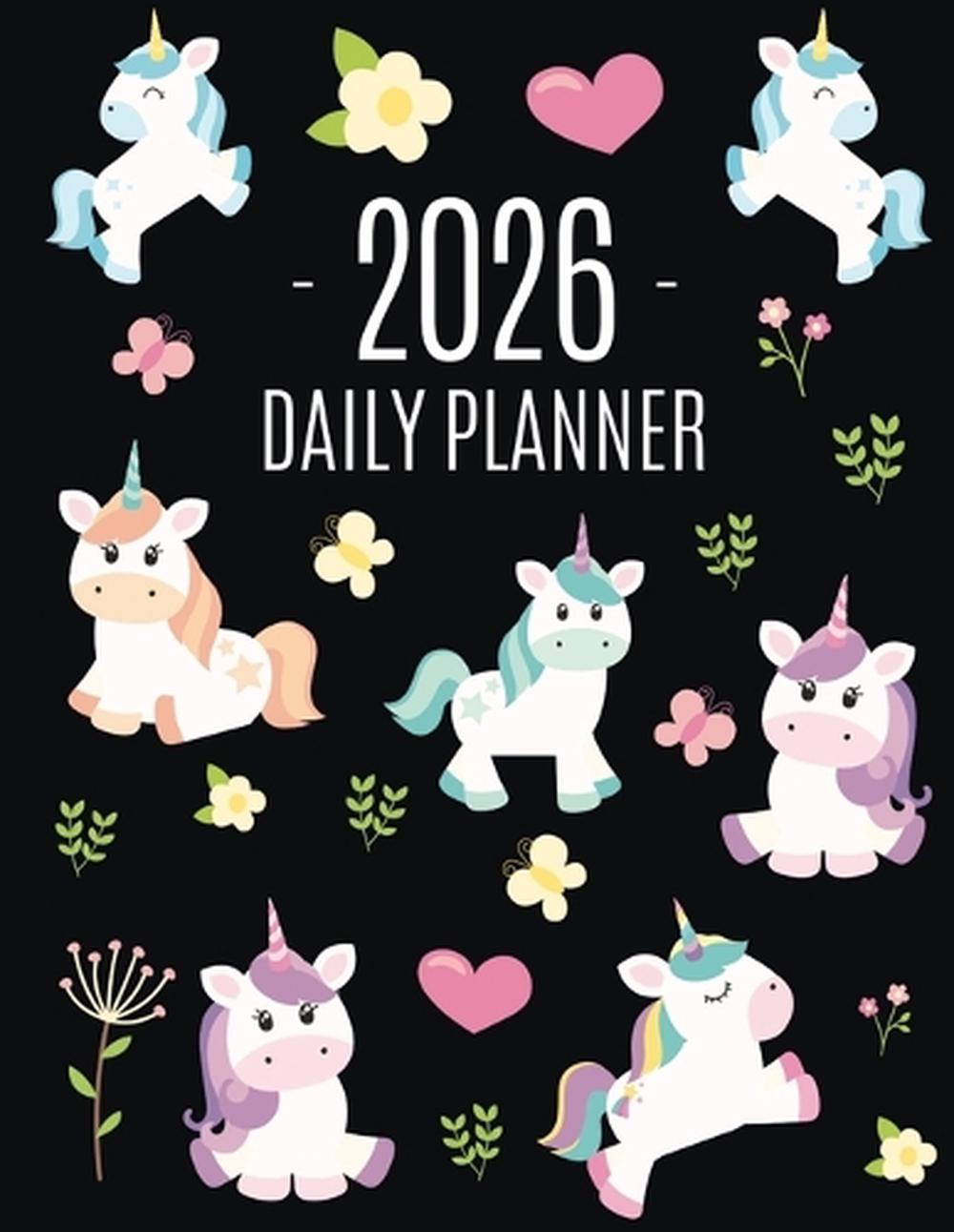 Unicorn Daily Planner 2026 by Happy Oak Tree Press, Paperback ...