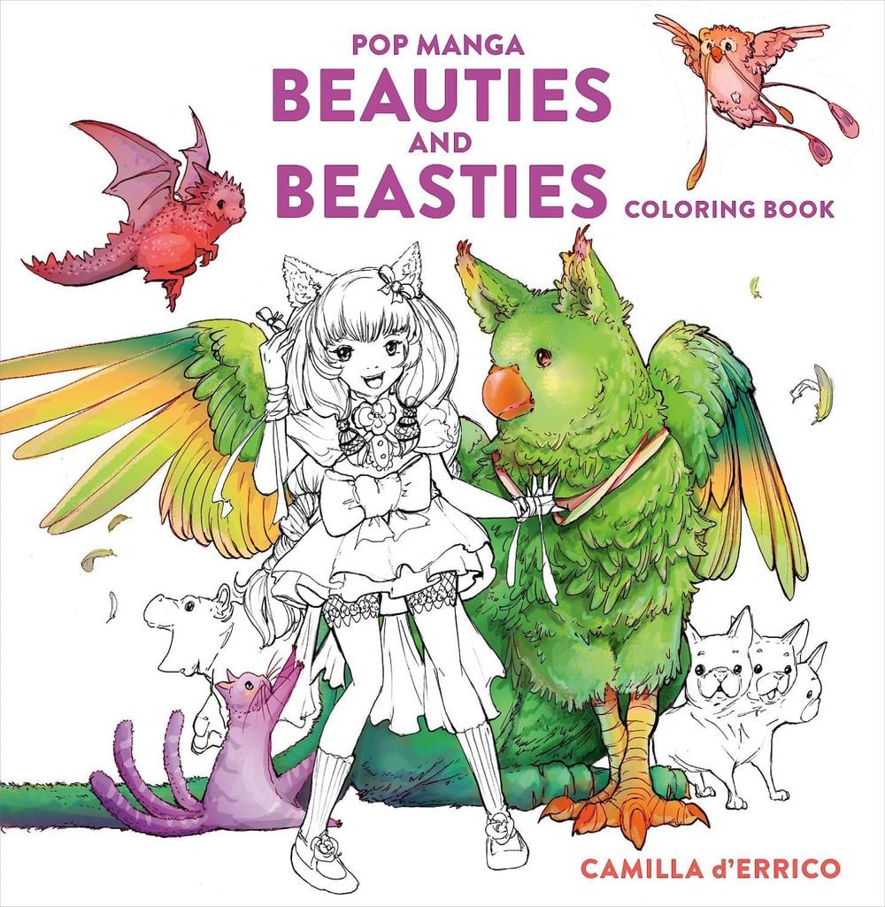Pop Manga Beauties and Beasties Coloring Book by Camilla D'Errico - ISBN: 9781984862273