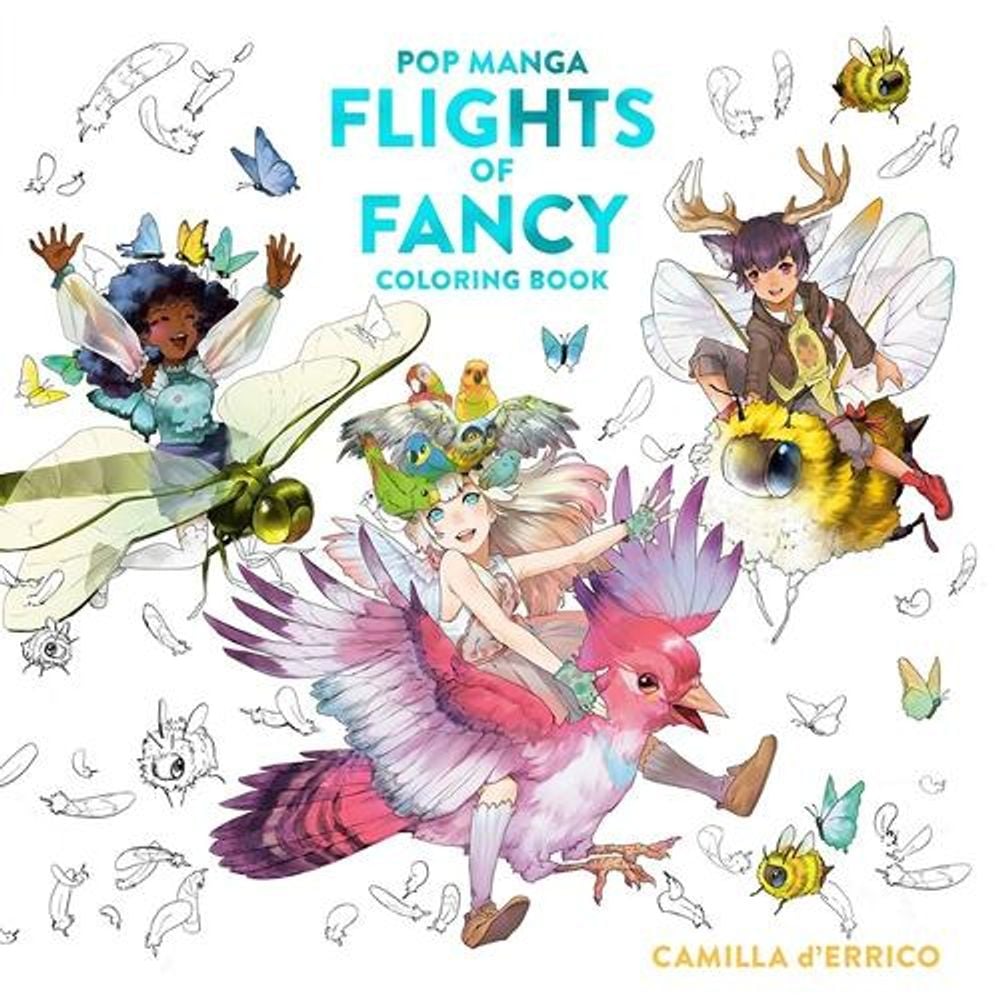 Pop Manga Flights of Fancy Coloring Book by Camilla D'Errico - ISBN: 9781984862280