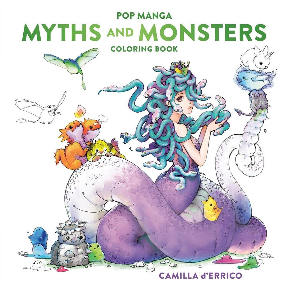 Pop Manga Myths and Monsters Coloring Book by Camilla D'Errico - ISBN: 9781984863492