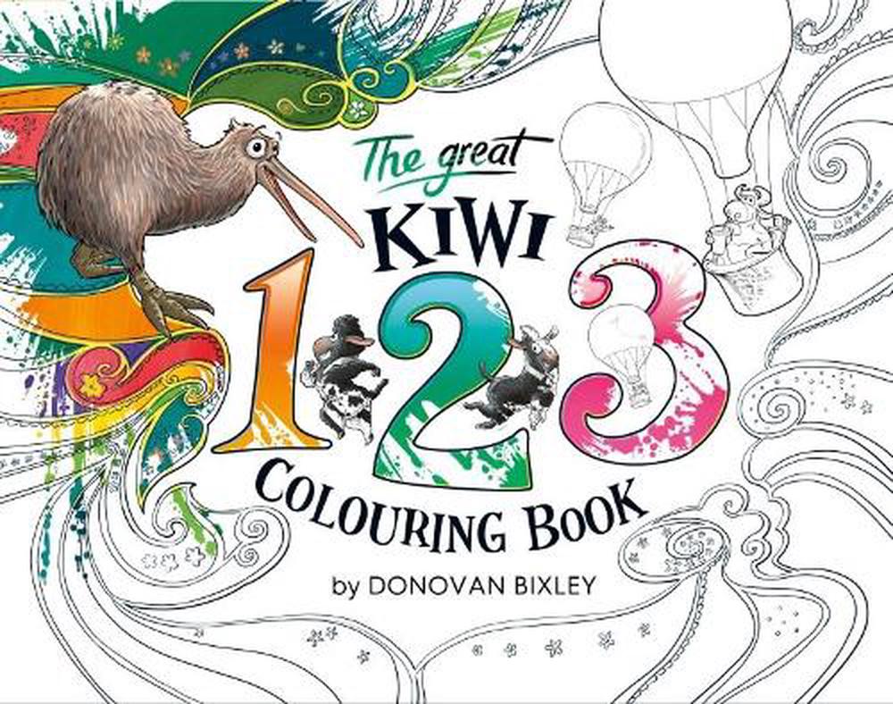 The Great Kiwi 123 Colouring Book, 9781988516554
