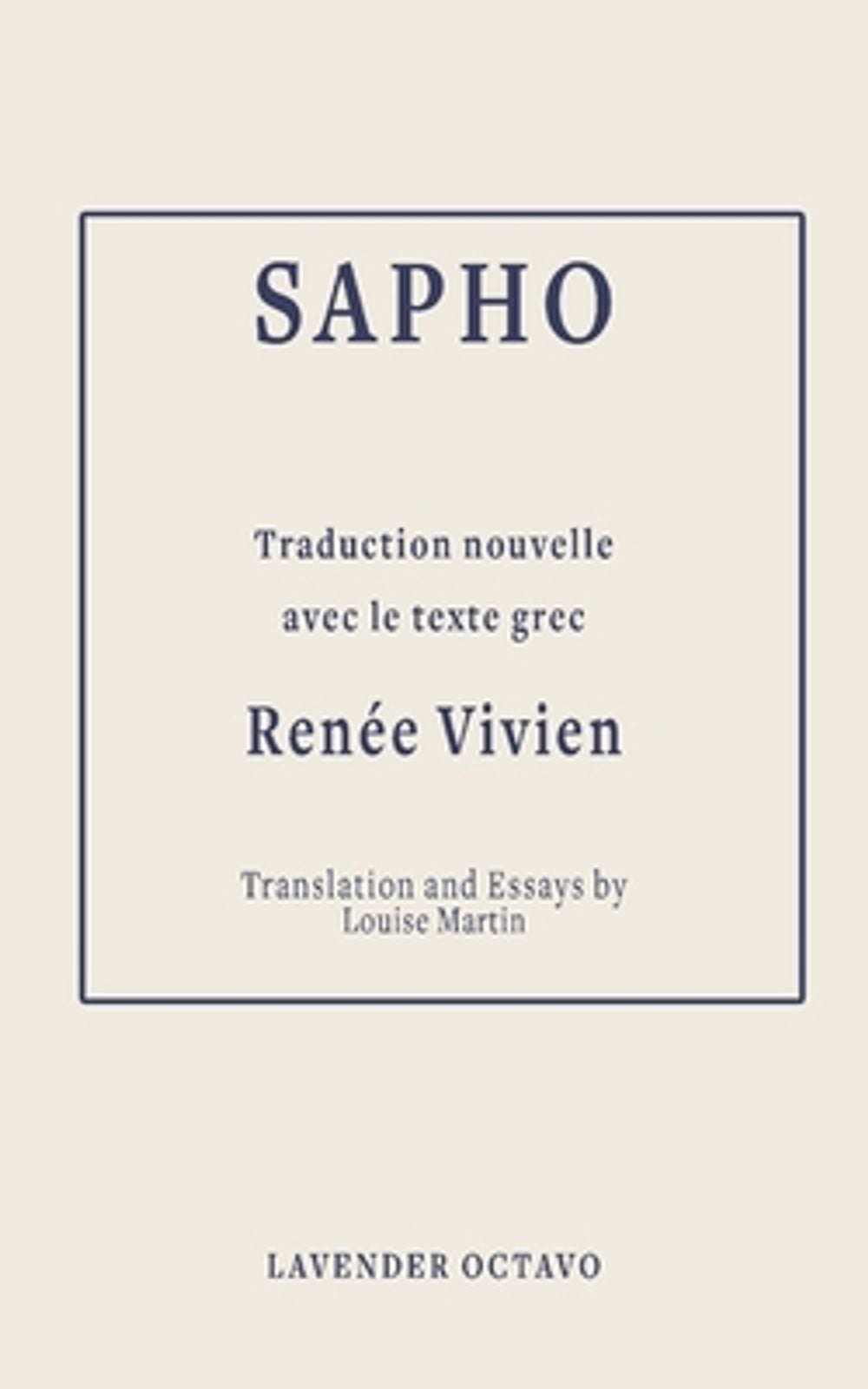 Sapho by Renée Vivien - ISBN: 9781998648757