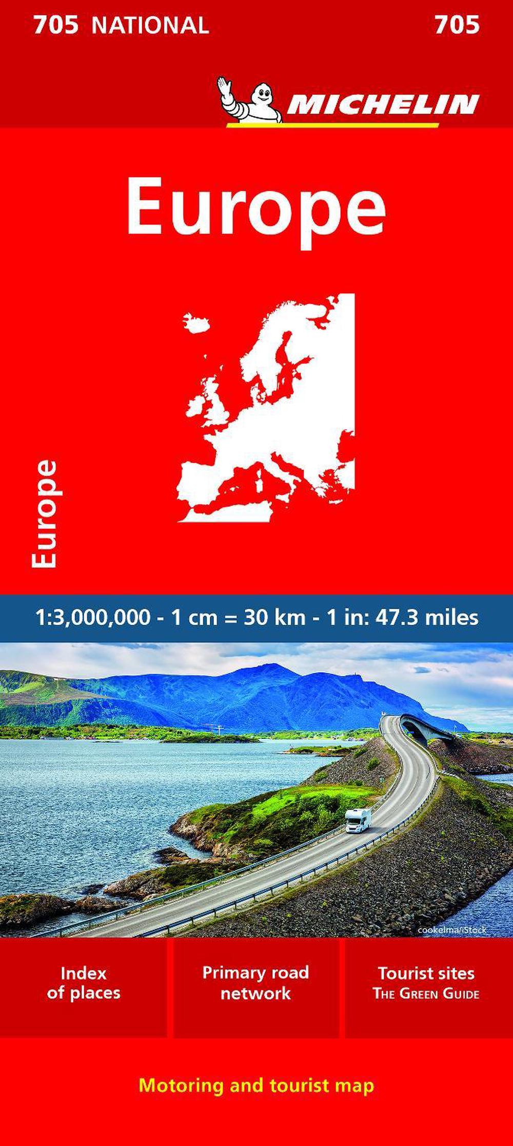 Europe - Michelin National Map 705, 9782067170117