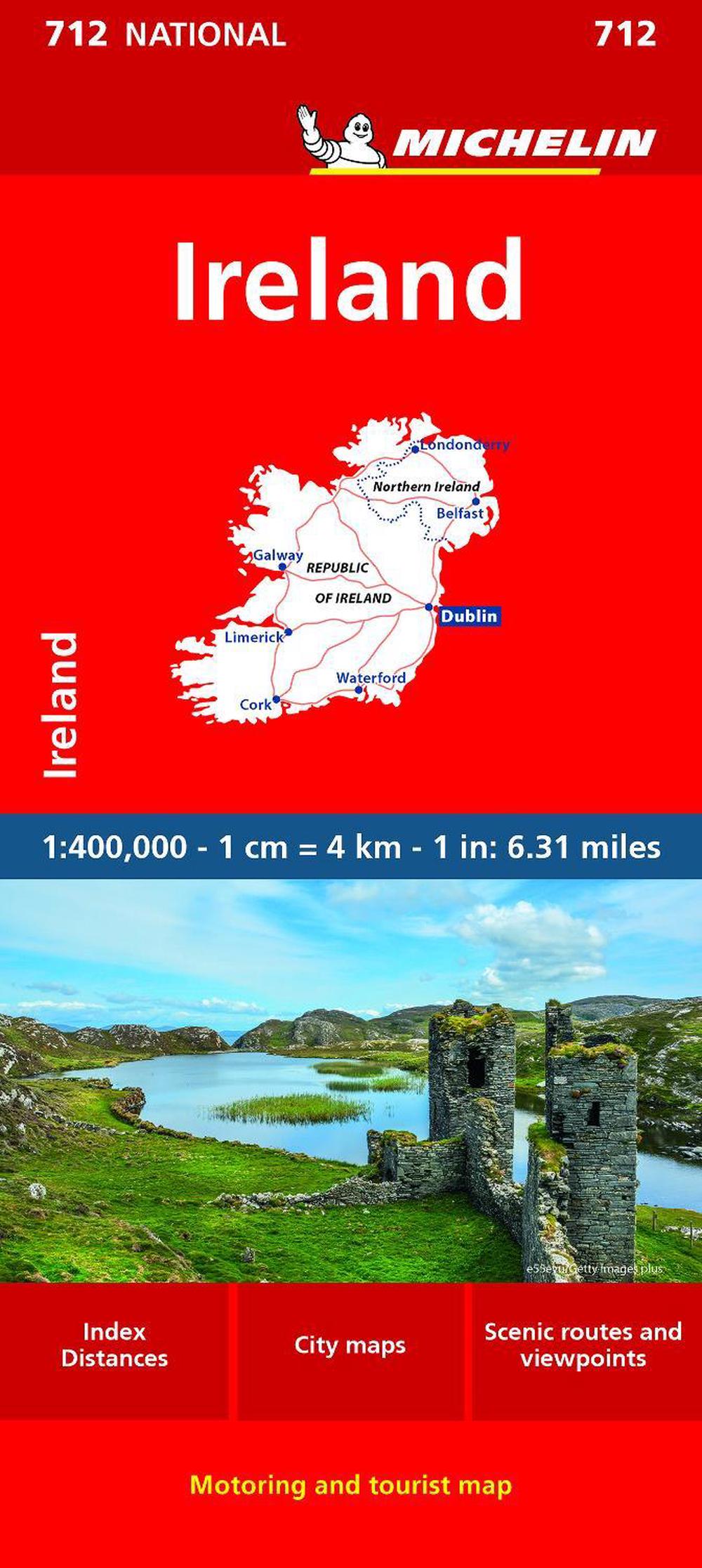 Ireland - Michelin National Map 712, 9782067170209