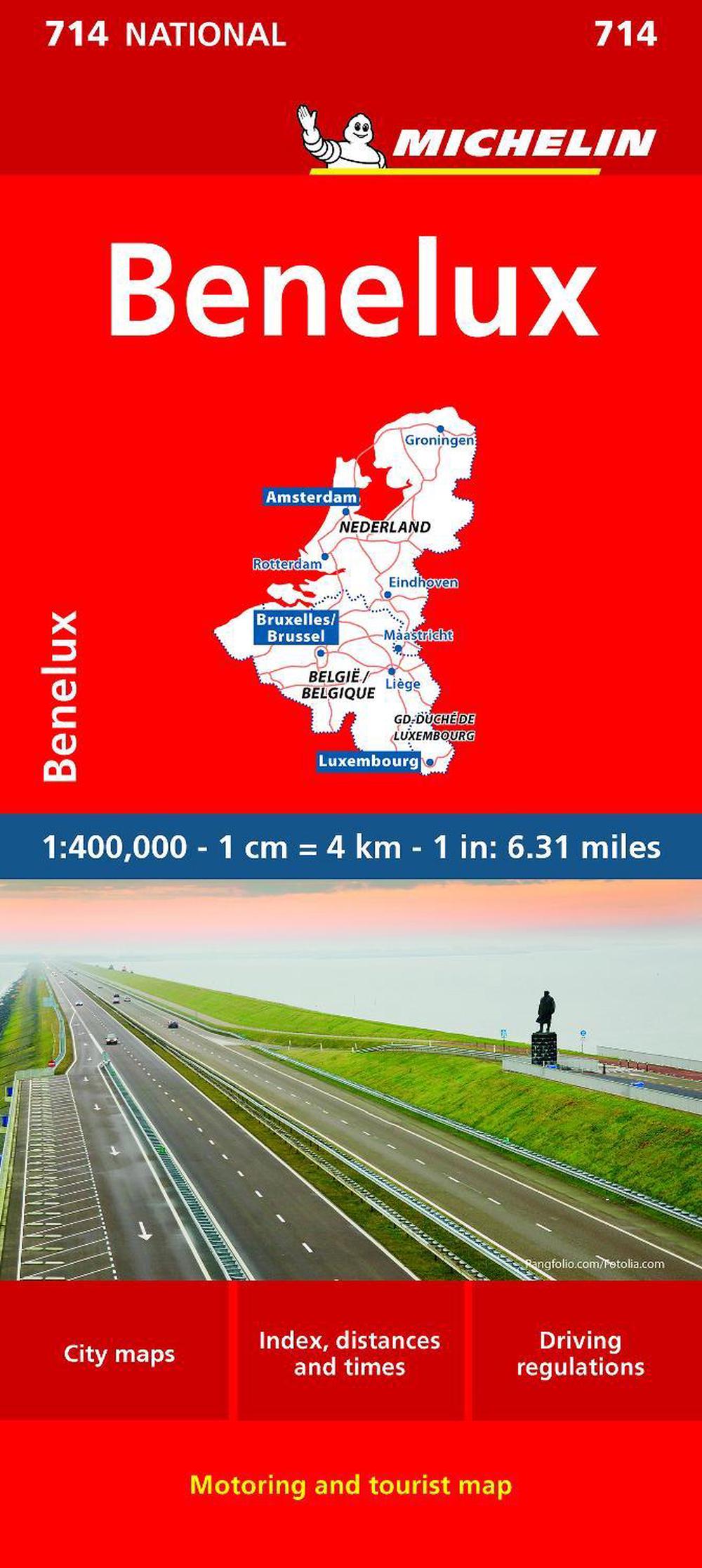 Benelux - Michelin National Map 714, 9782067170551