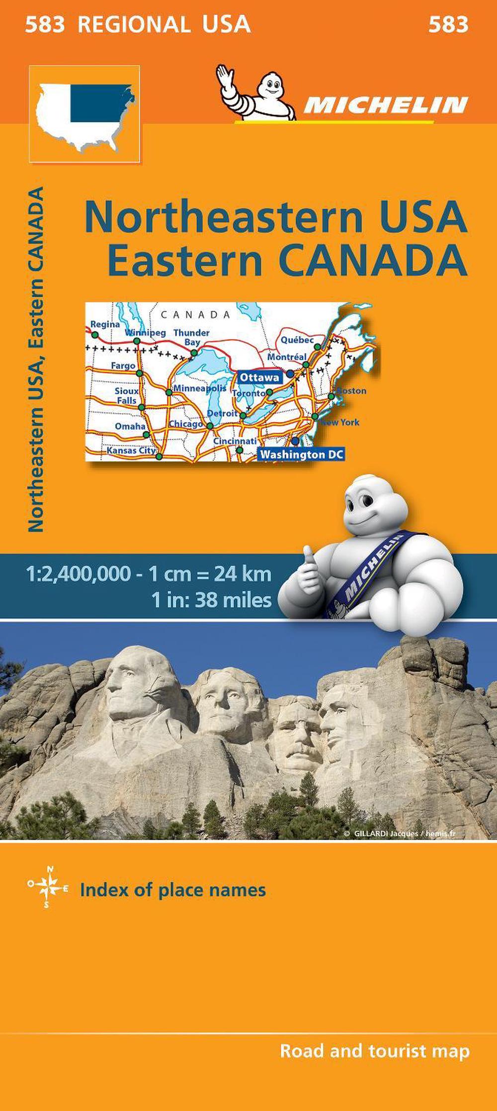 Northeastern USA, Eastern Canada - Michelin Regional Map 583, 9782067184626