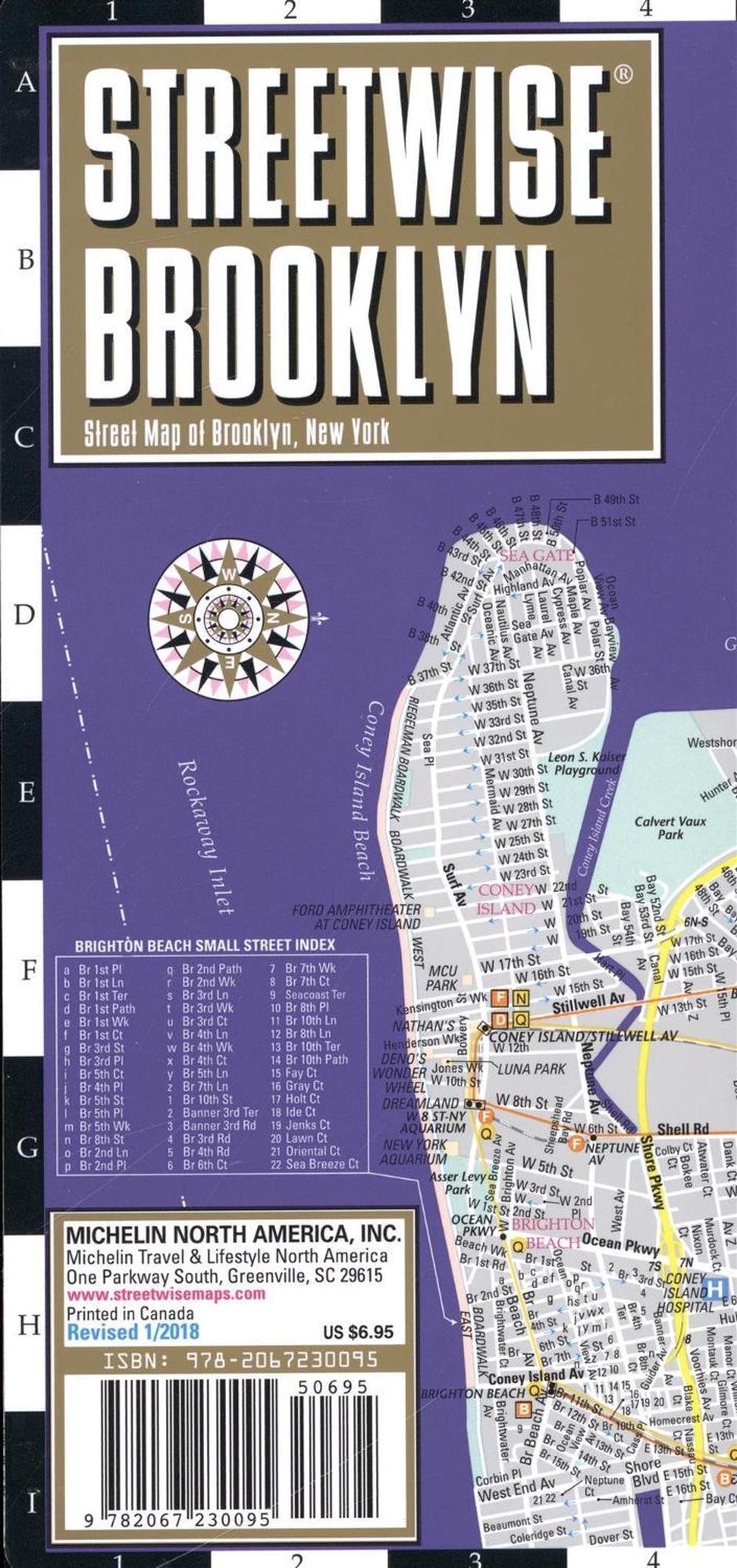 Streetwise Brooklyn Map - Laminated City Center Street Map of Brooklyn, New York, 9782067230095