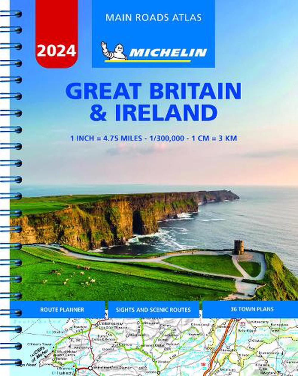 Great Britain & Ireland 2024 Mains Roads Atlas (A4Spiral) by