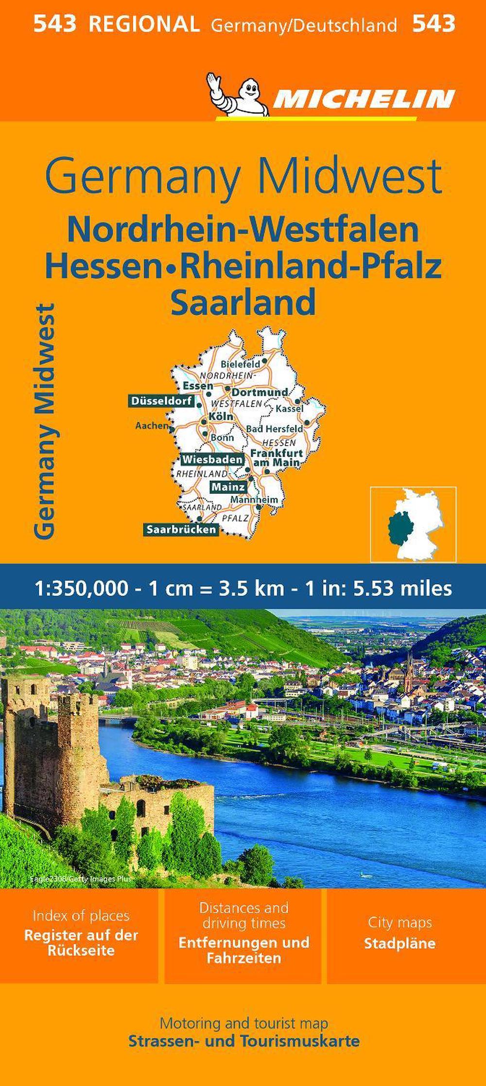 Germany Midwest - Michelin Regional Map 543, 9782067258990