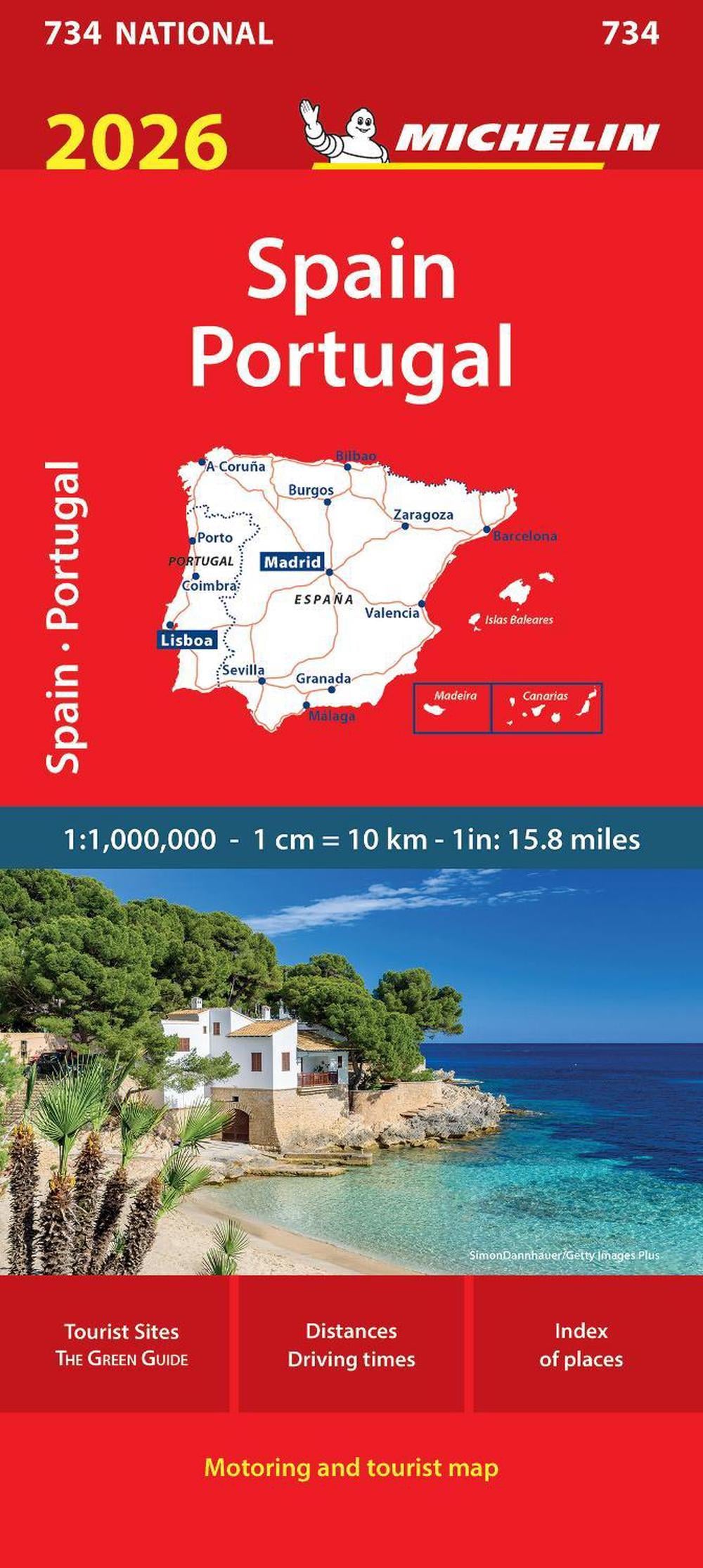 Spain Portugal 2026 Michelin National Map 734 By Michelin Folded 