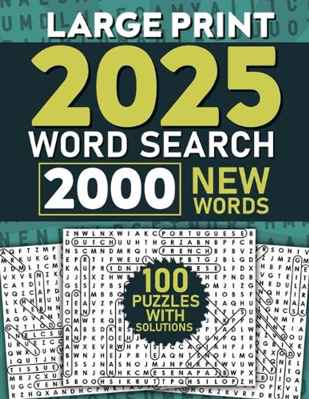 2025 Word Search for Adults Large Print, 2000 Words by Laura Bidden ...