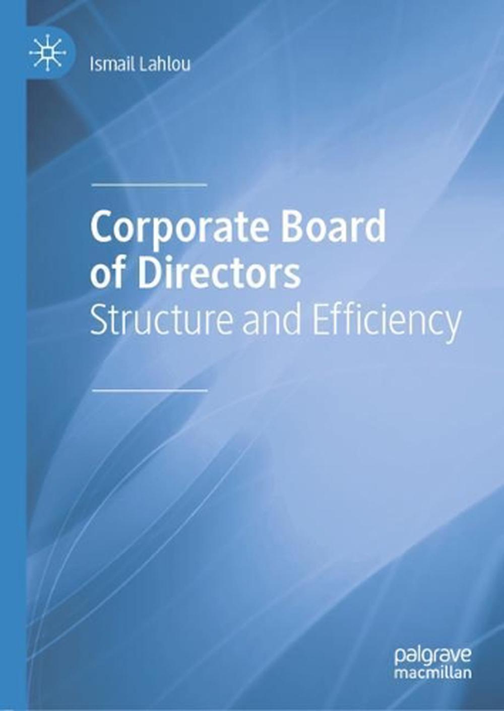 Corporate Board of Directors, 9783030050160