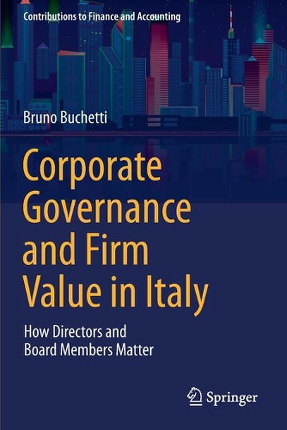 Corporate Governance and Firm Value in Italy, 9783030562410