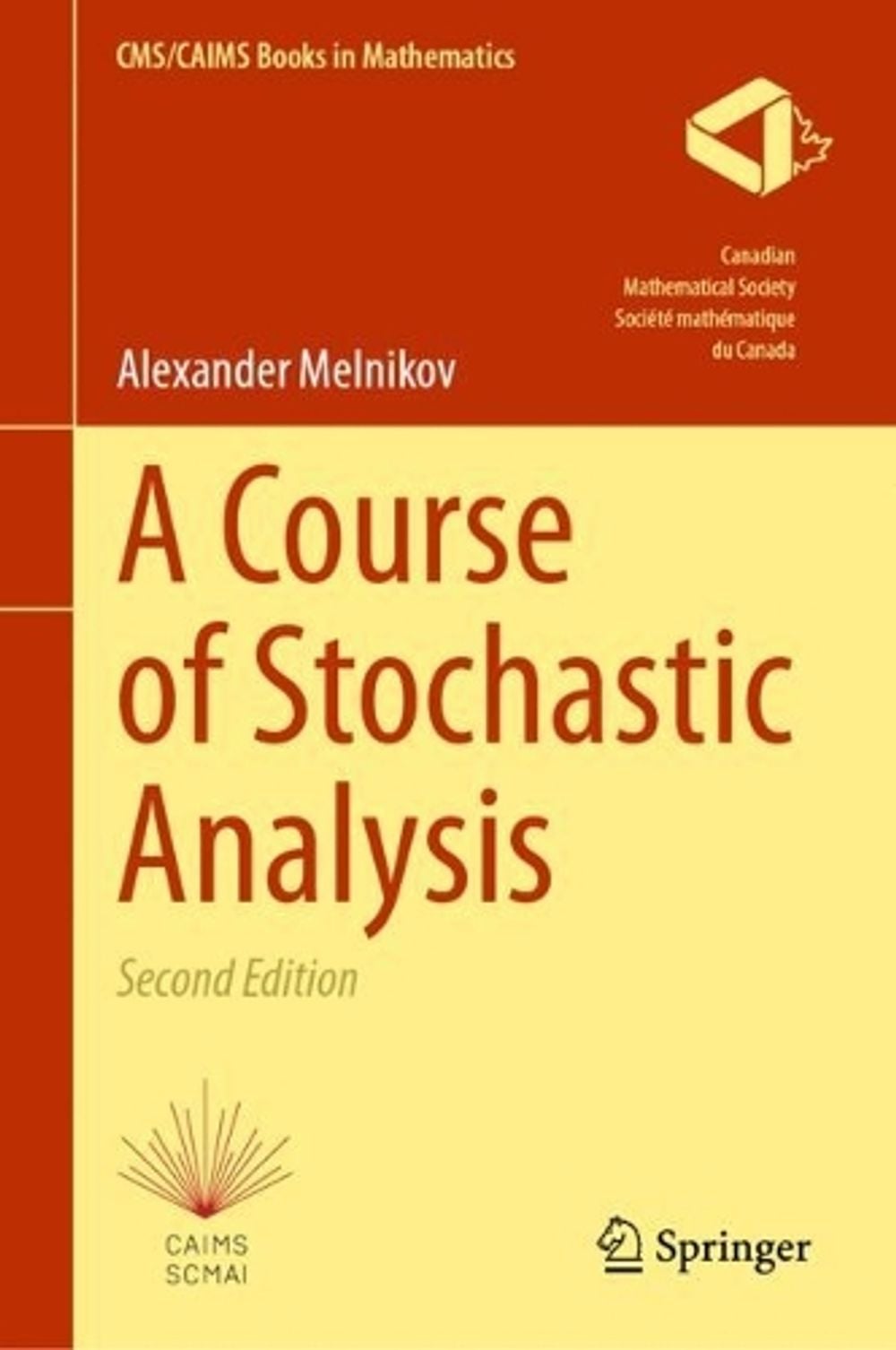 A Course of Stochastic Analysis by Alexander Melnikov - ISBN: 9783032204813