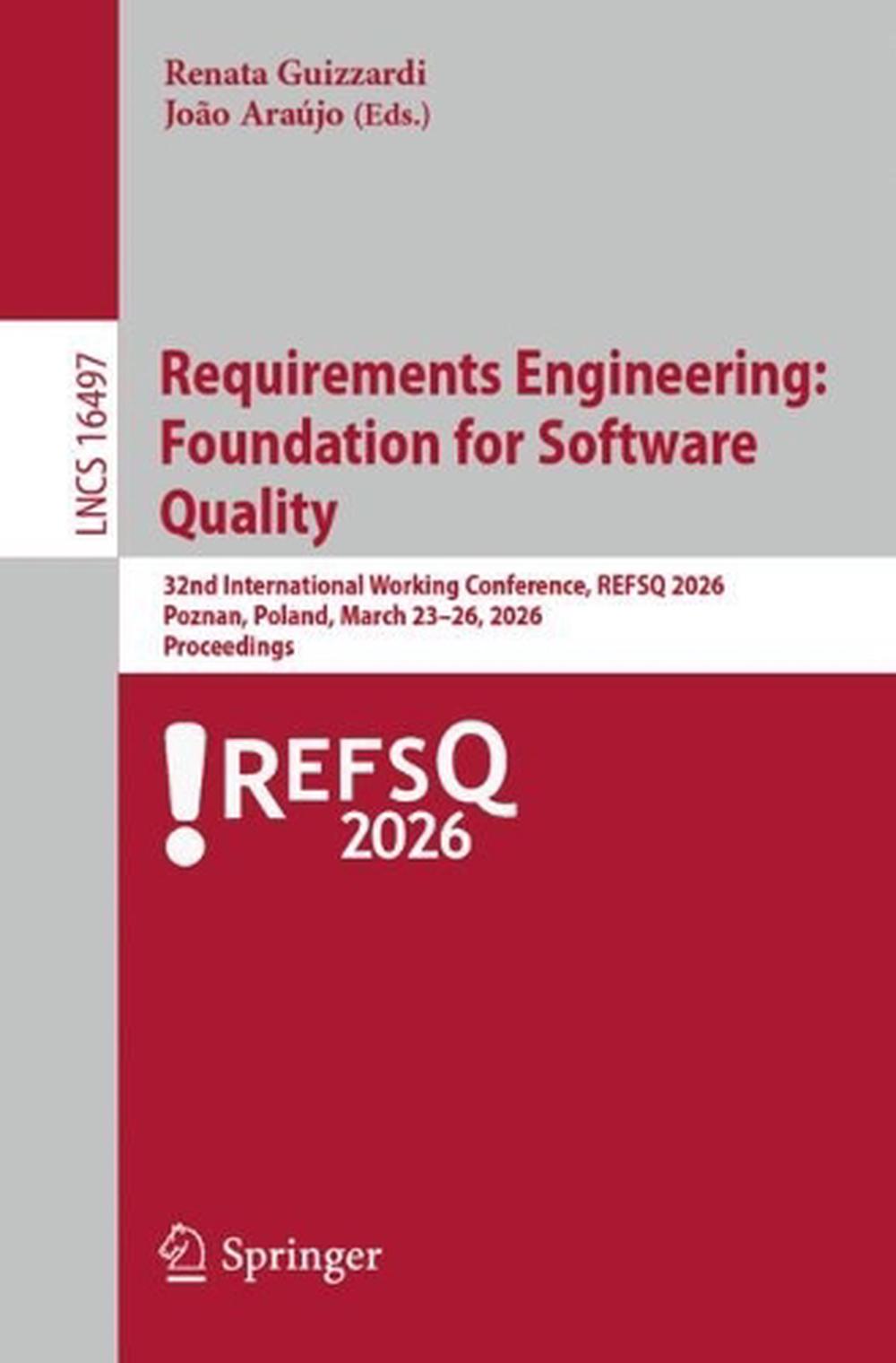 Requirements Engineering: Foundation for Software Quality, 9783032214225