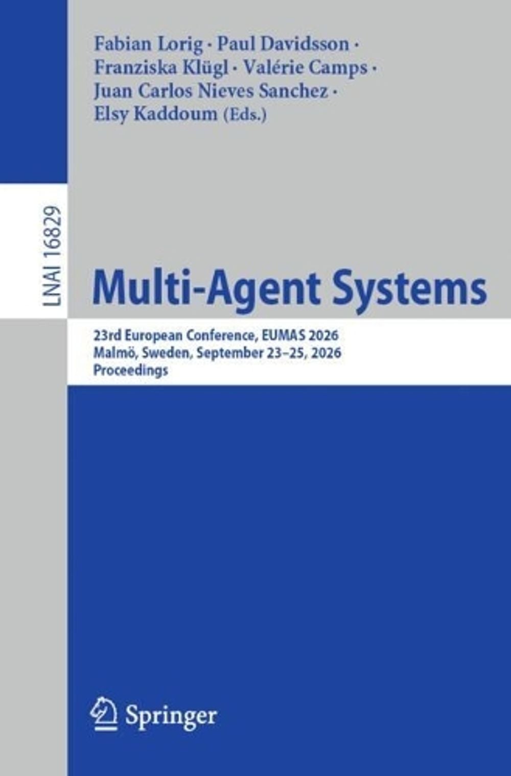 Multi-Agent Systems by Fabian Lorig - ISBN: 9783032393944