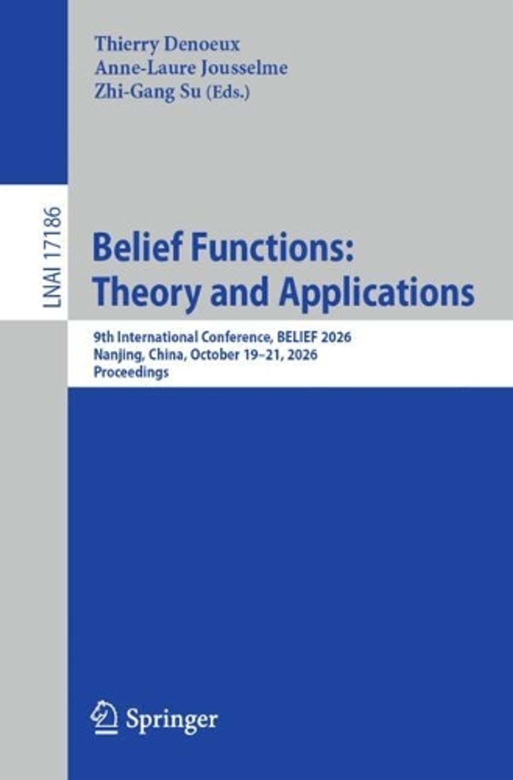 Belief Functions: Theory and Applications by Anne-Laure Jousselme - ISBN: 9783032419590