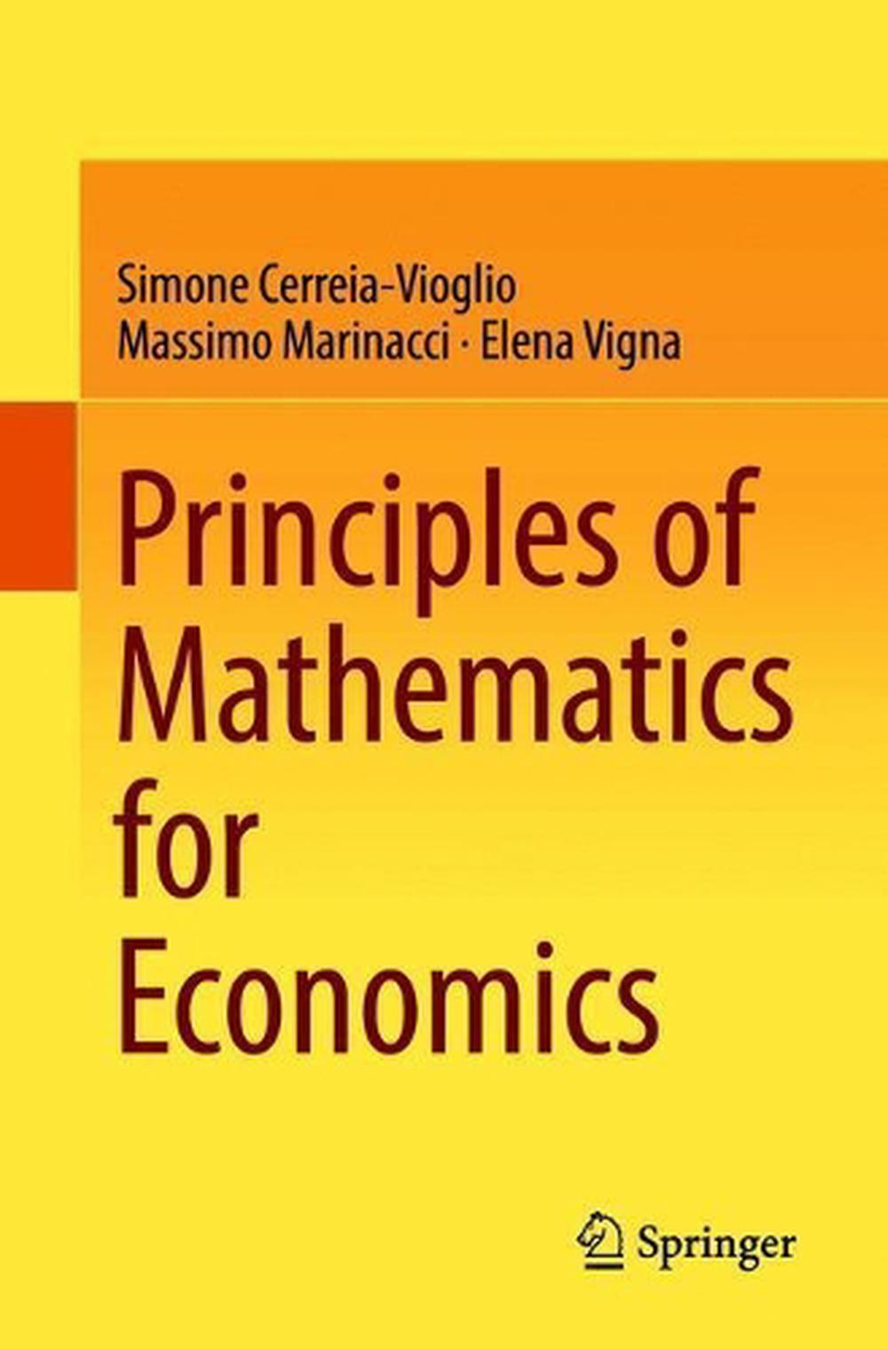 Principles of Mathematics for Economics, 9783319447131