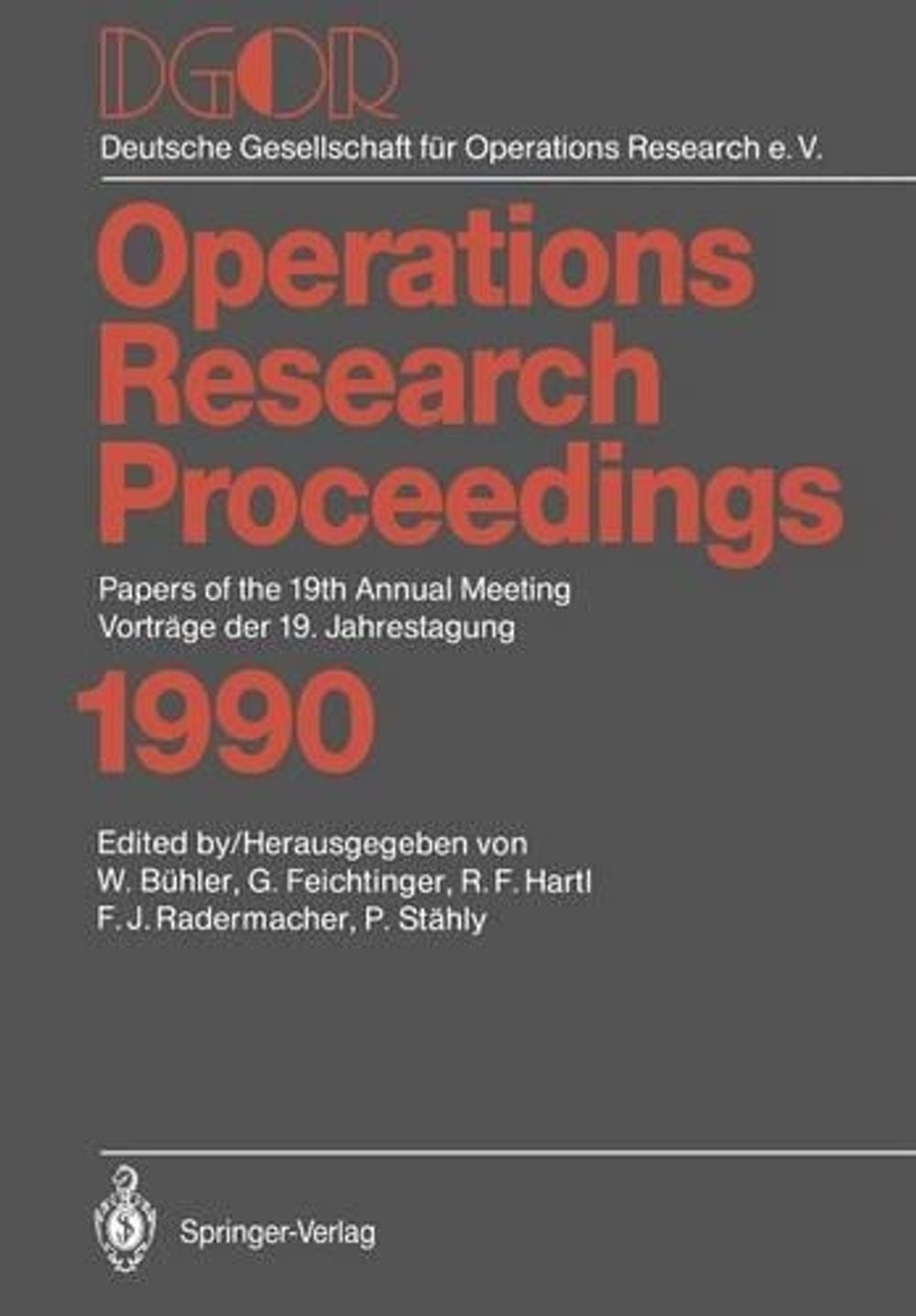 DGOR by Gustav Feichtinger - ISBN: 9783540550815