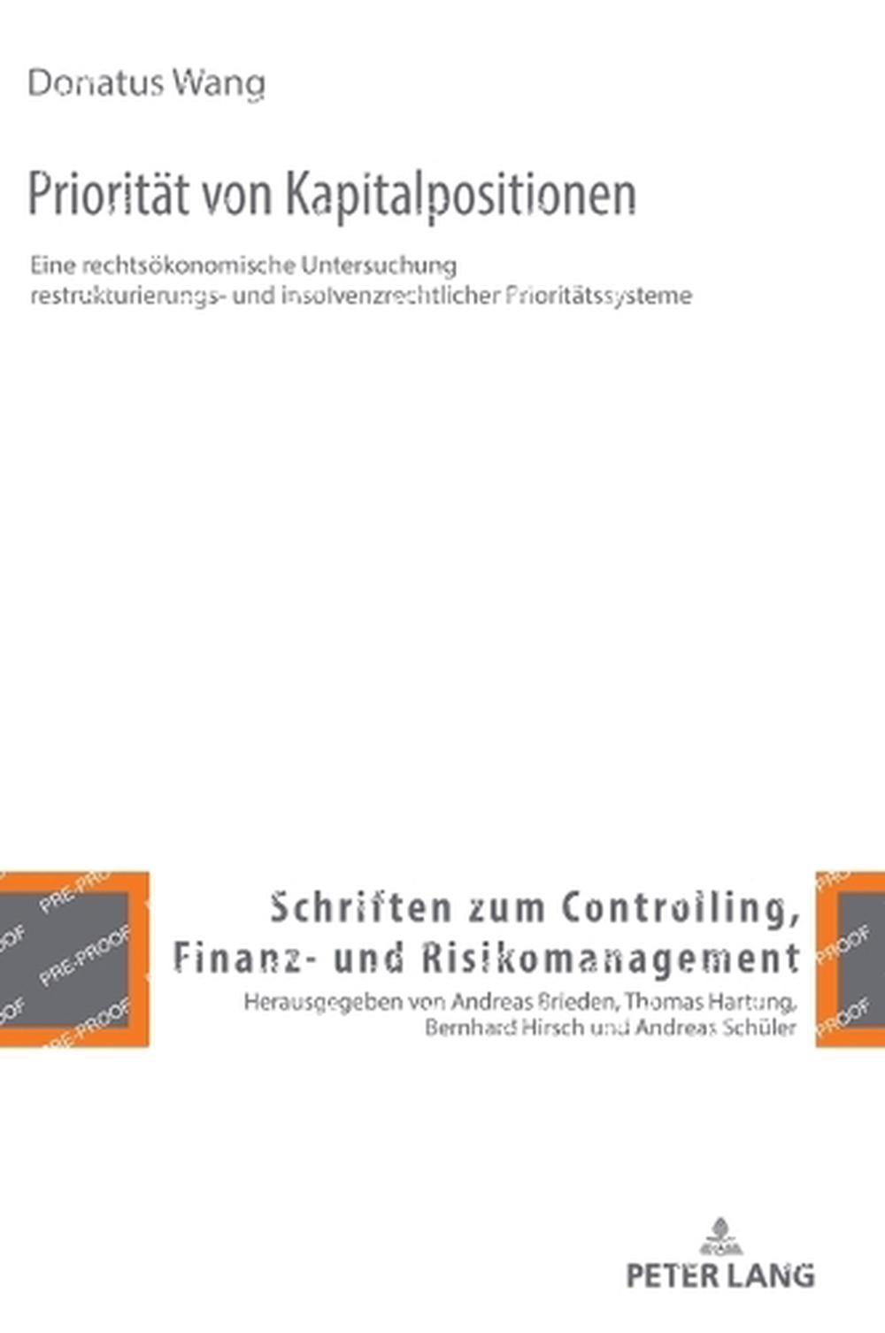 Prioritaet von Kapitalpositionen, 9783631923573
