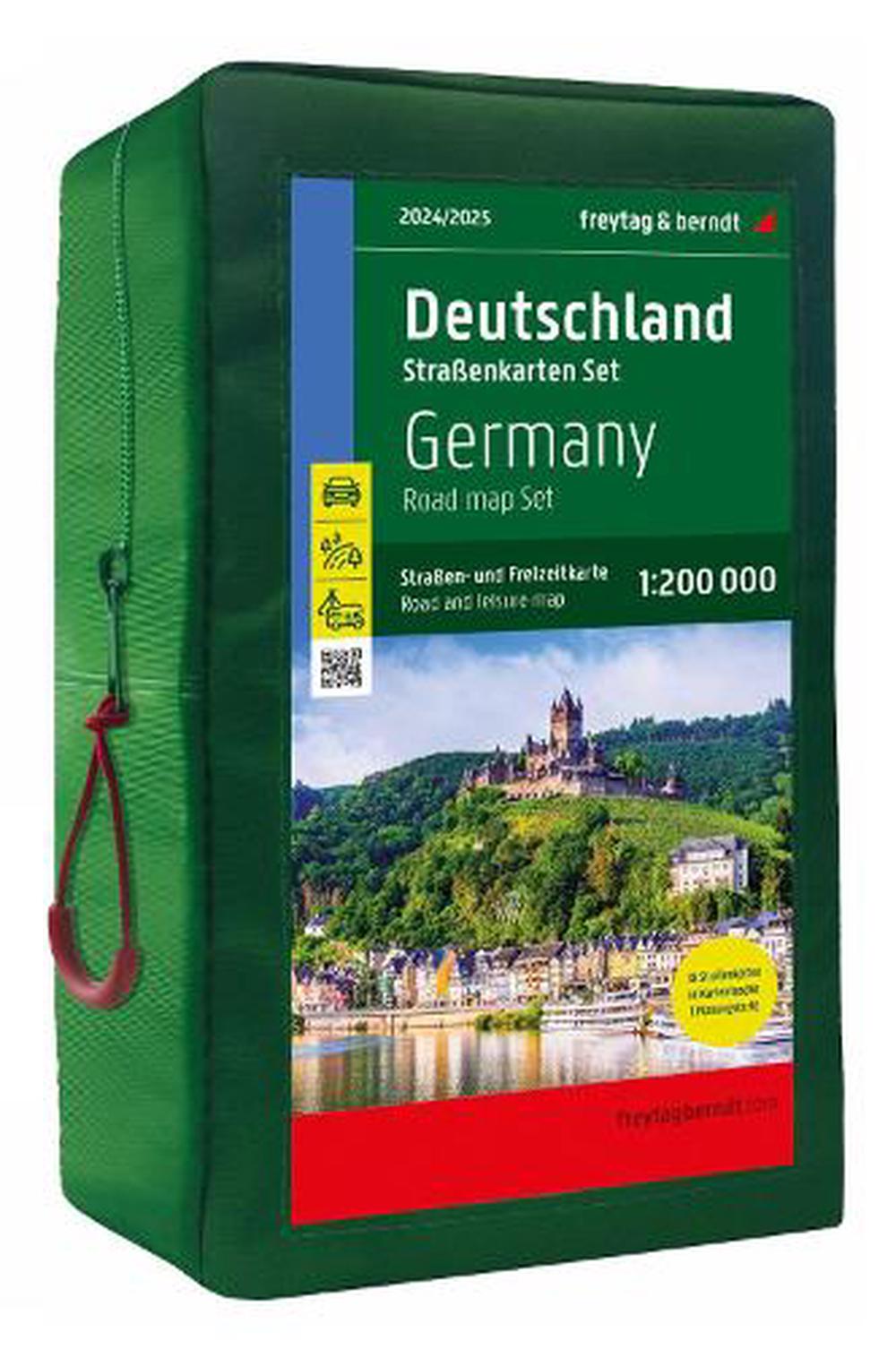 Germany, road map set 1200,000, 2024/2025, freytag & berndt, Folded