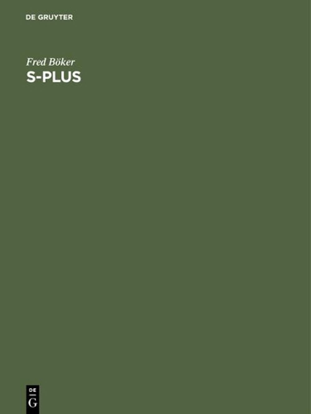 S-Plus by Fred Böker - ISBN: 9783828200494