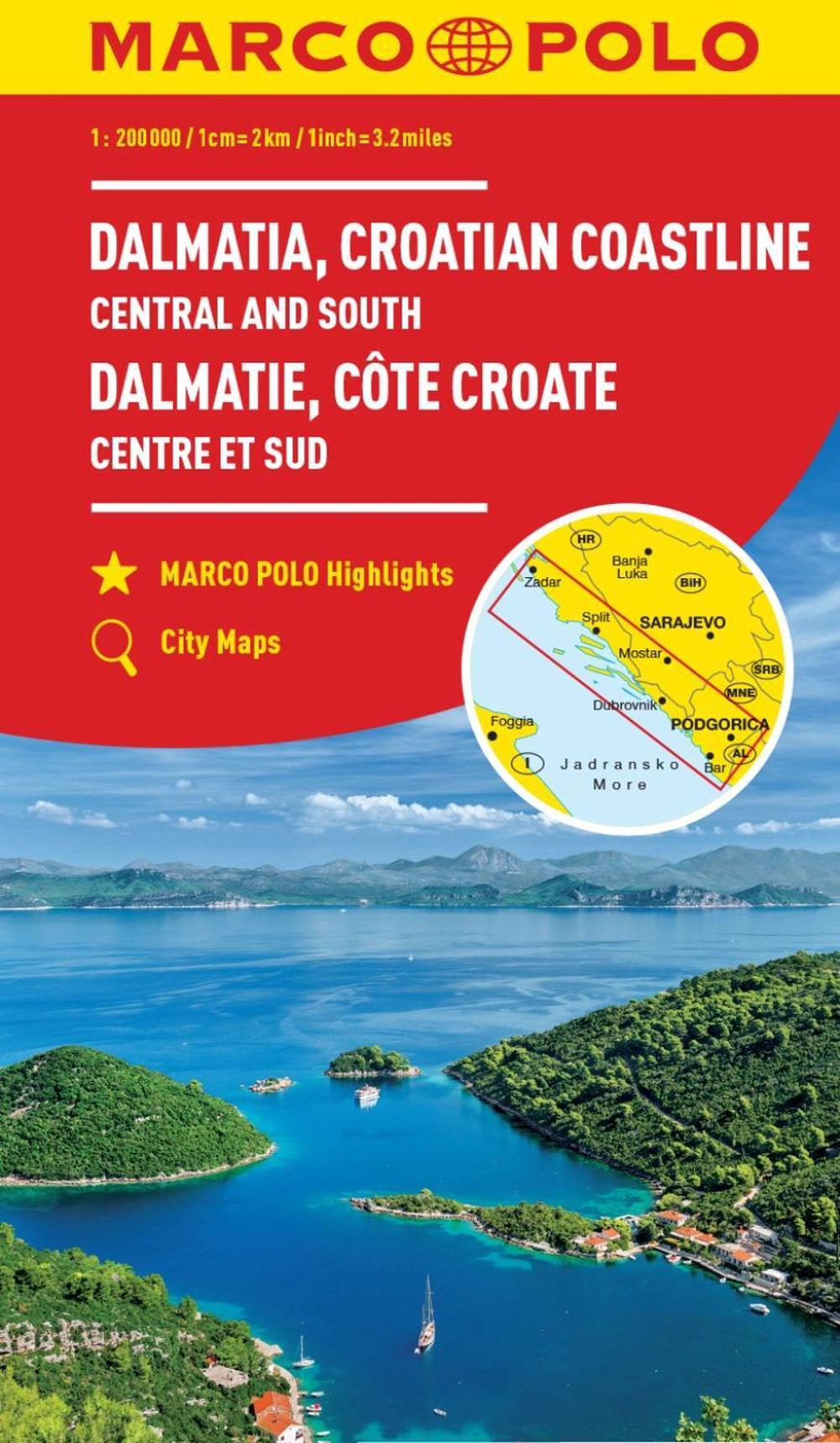 Croatia Dalmatian Coast Marco Polo Map, 9783829739887