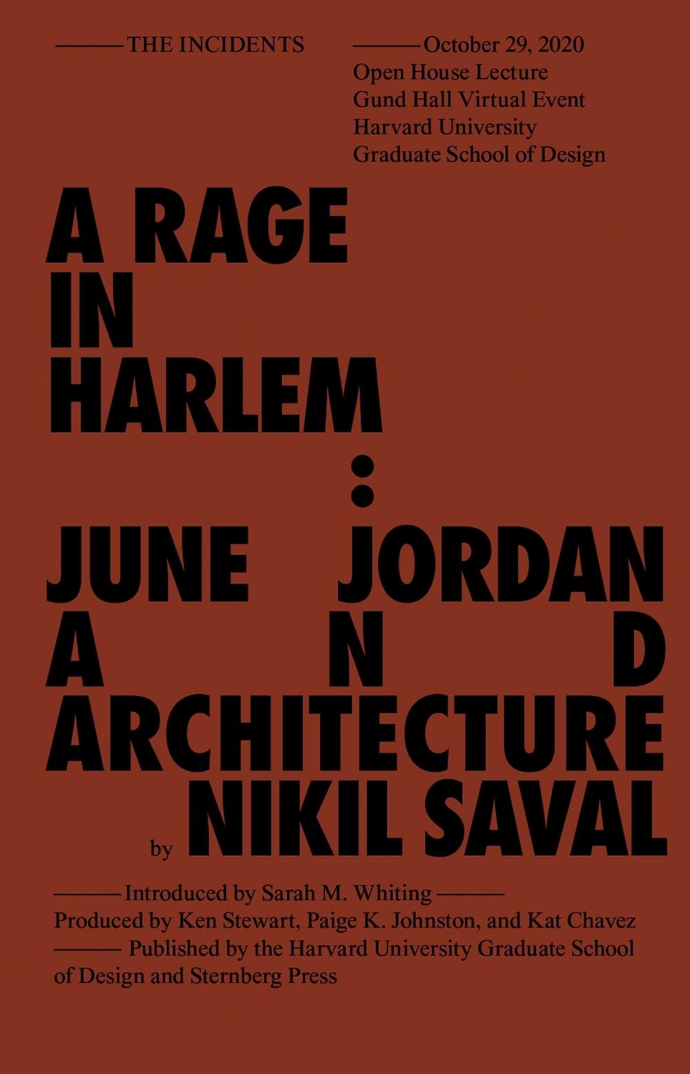 Rage in Harlem by Nikil Saval - ISBN: 9783956796296