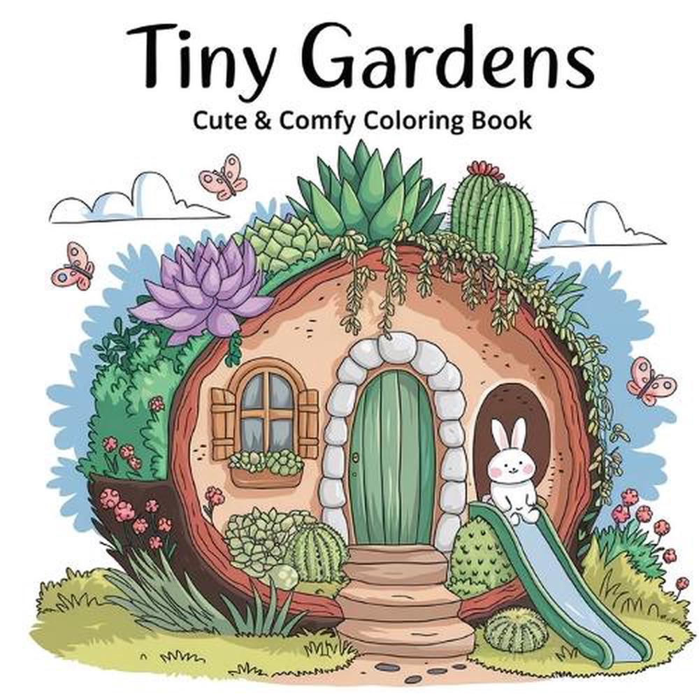 Tiny Gardens Bold & Easy Coloring Book for Women, 9784999951154