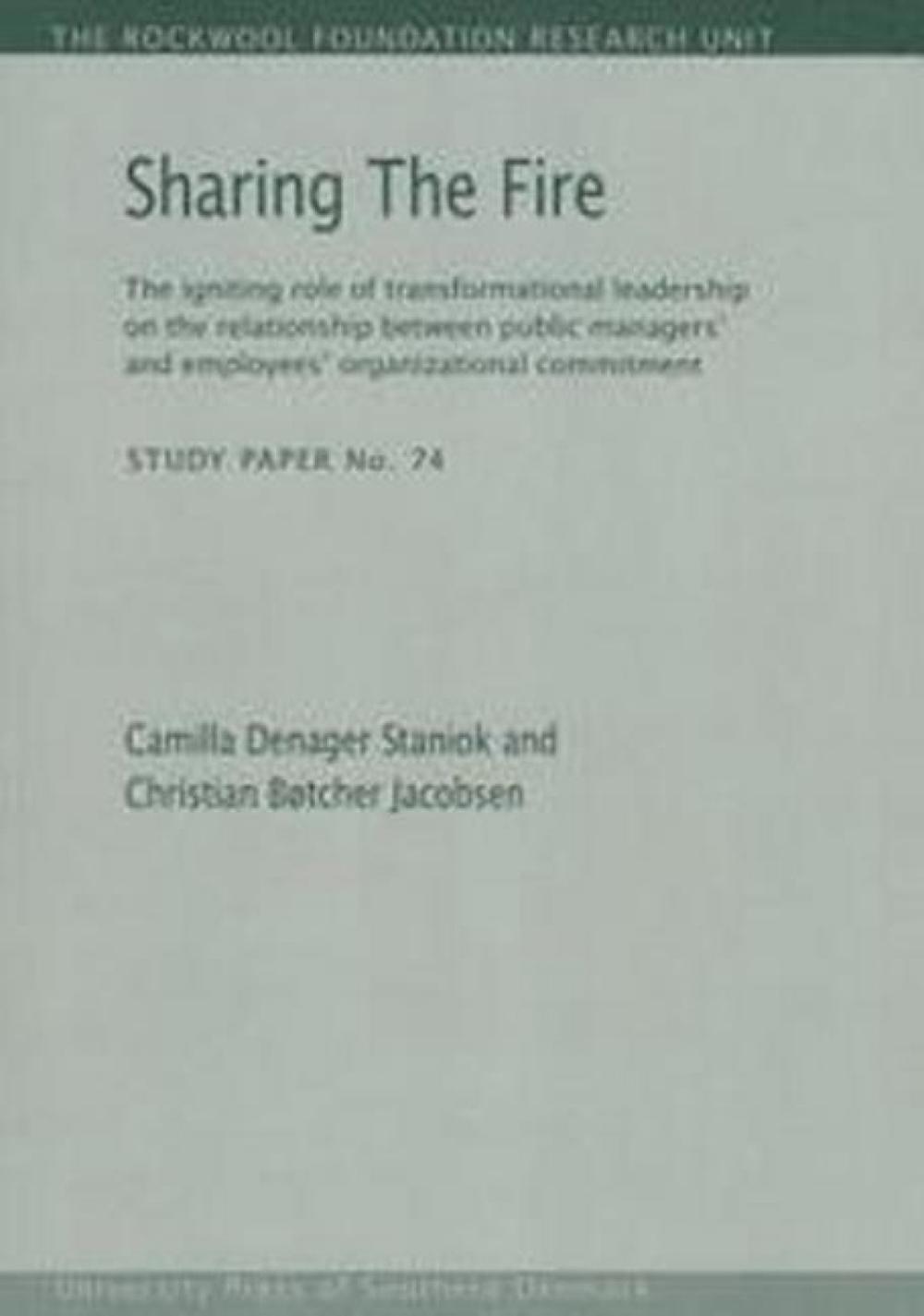 Sharing the Fire by Camilla Denager Staniok - ISBN: 9788793119161