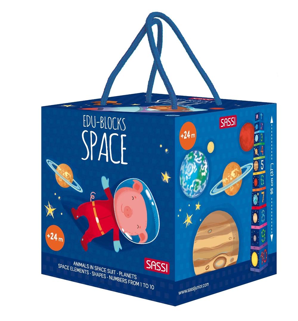 Edu Space Blocks & Book Set, 10 Piece, 9788830305540