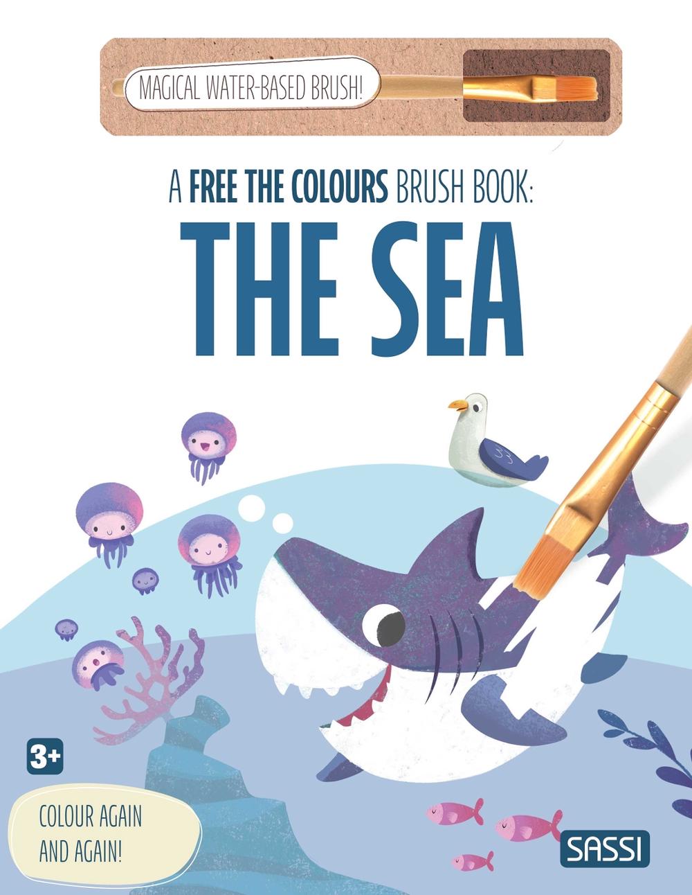 Free the Colours Reusable Paint Brush Book - The Sea, 9788830381926