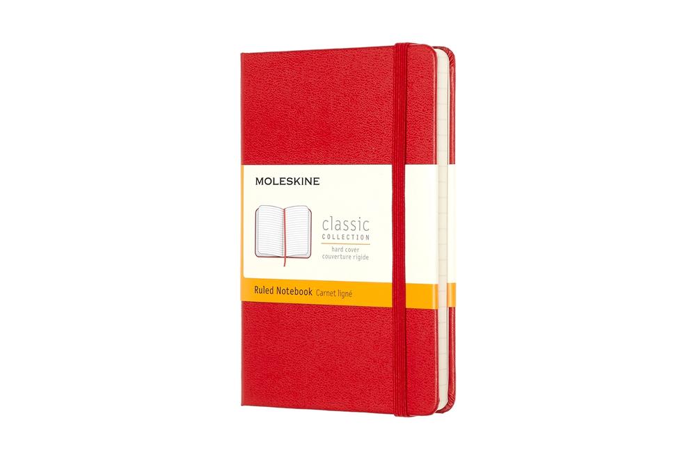 Moleskine Pocket Ruled Hardcover Notebook Scarlet Red Buy online at