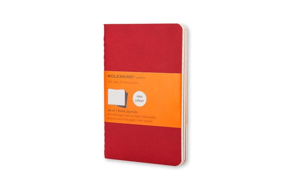 Moleskine Ruled Cahier L - Red Cover (3 Set) - ISBN: 9788862931014