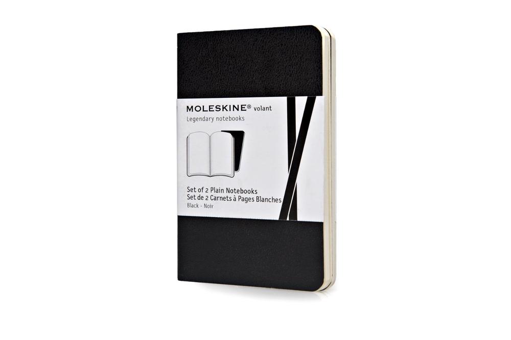 Moleskine Volant Extra Small Plain Notebook Black (2.5 X 4) (Set of 2