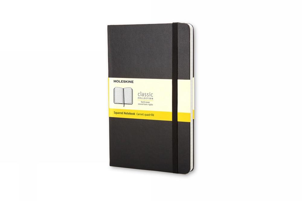 Moleskine Pocket Squared Hardcover Notebook Black, 9788883701023