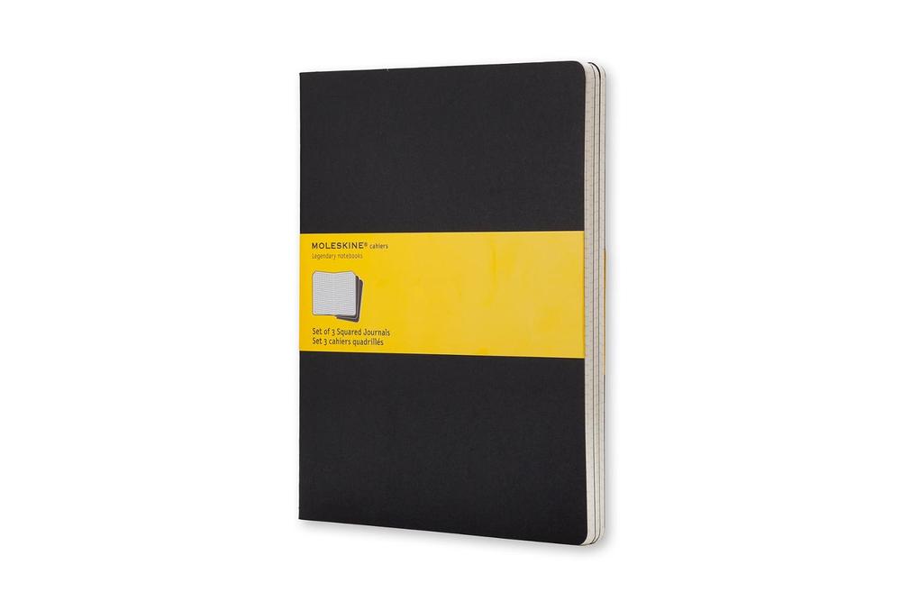 Moleskine Squared Cahier Xl Black Cover (3 Set) Buy online at The Nile