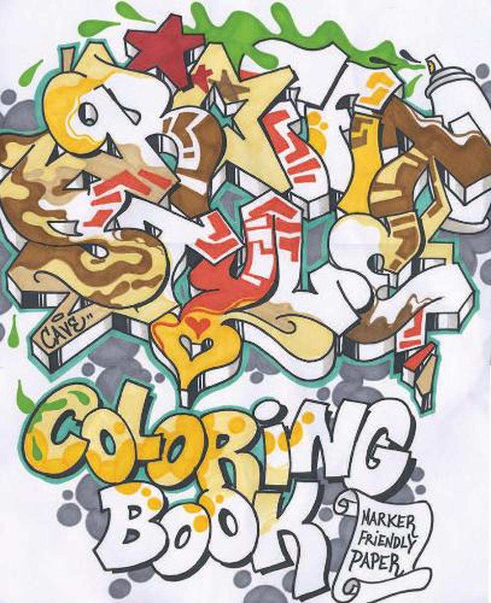 Graffiti Style Coloring Book, 9789188369055