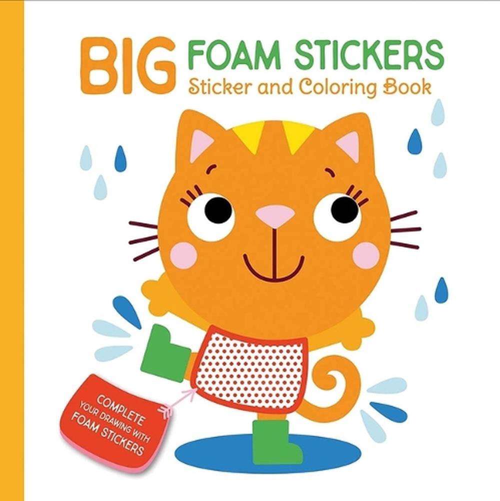 Big Foam Stickers: Sticker & Coloring Book (Cat & Friends), 9789465055398