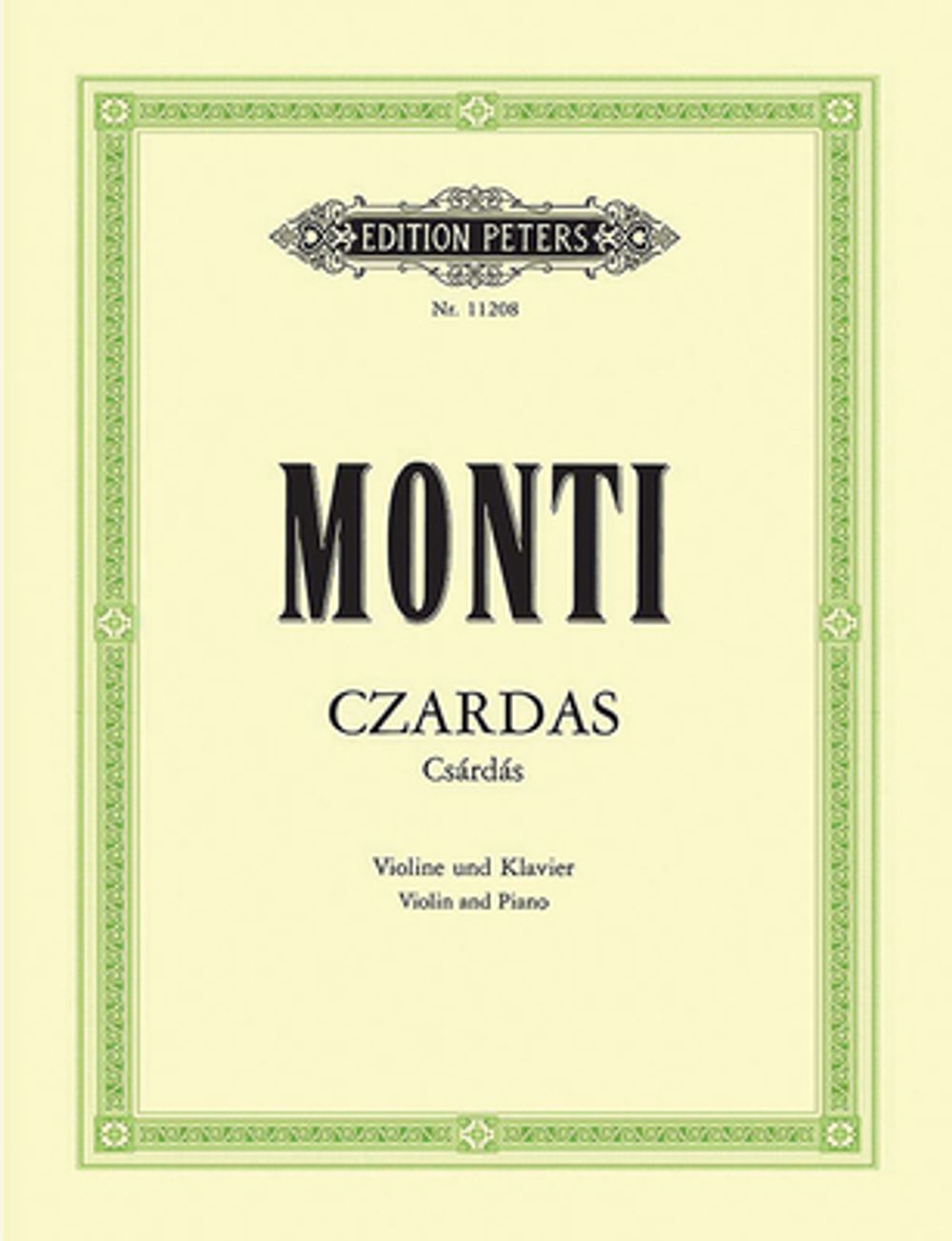 Czardas (for Violin and Piano) by Vittorio Monti - ISBN: 9790014109134