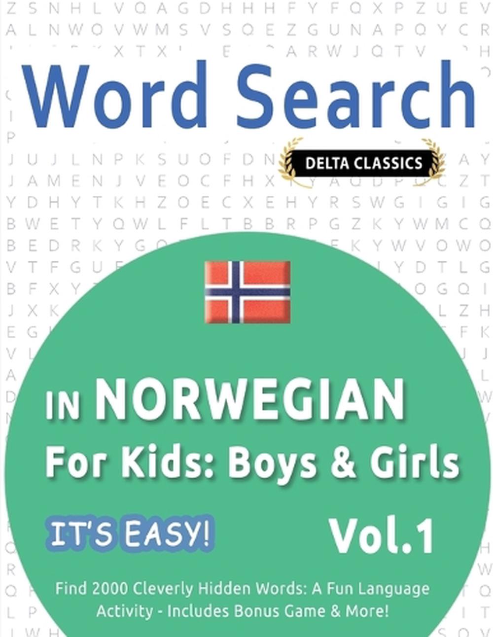 Word Search in Norwegian for Kids, 9798349005114