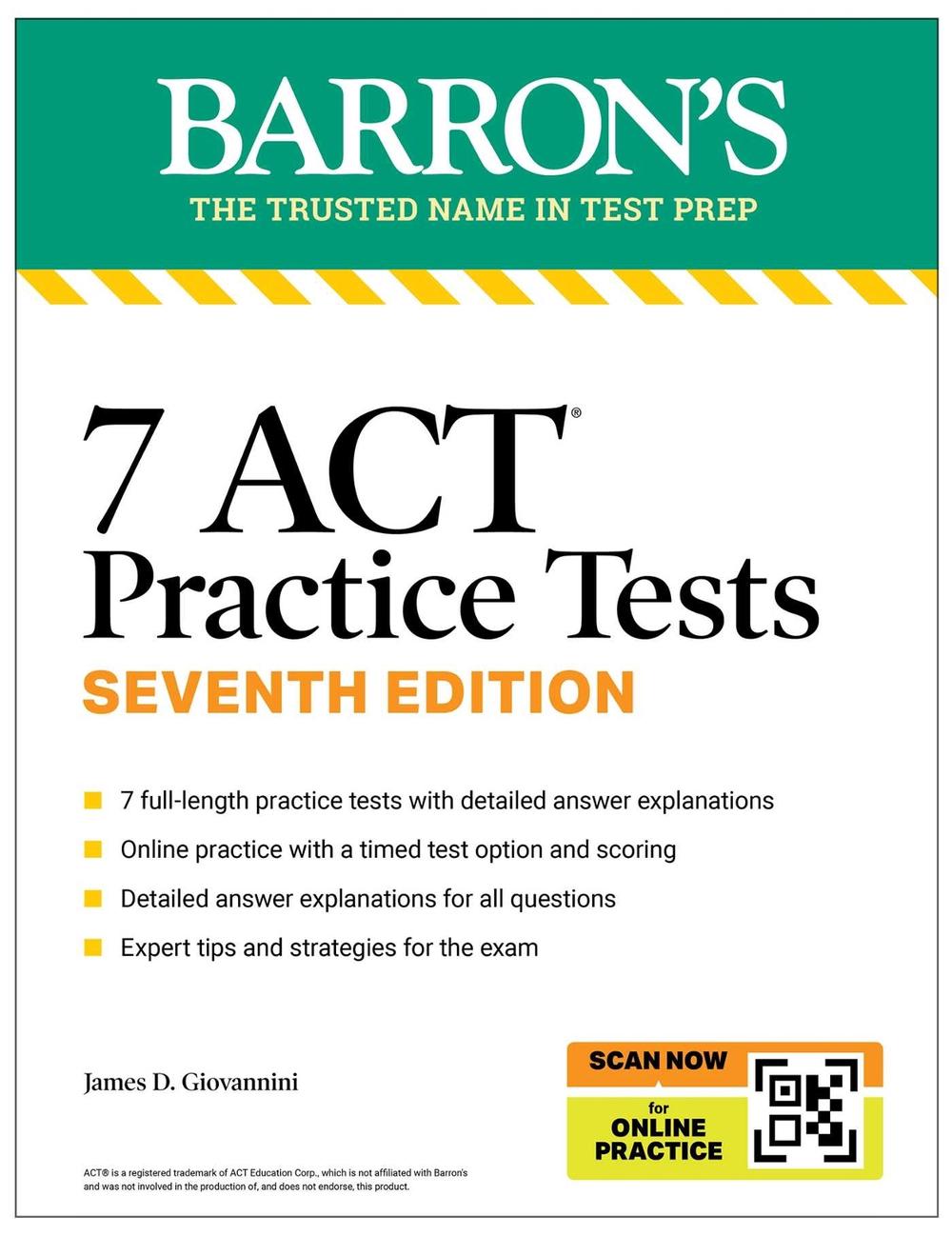 7 ACT Practice Tests, Seventh Edition + Online Practice (2026) by James D. Giovannini - ISBN: 9798349700101