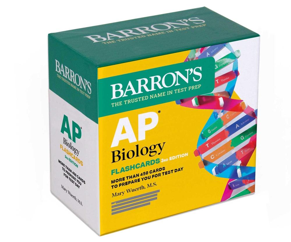 AP Biology Flashcards, Third Edition: Up-to-Date Review (Barron's AP Prep) by Mary Wuerth - ISBN: 9798349700415