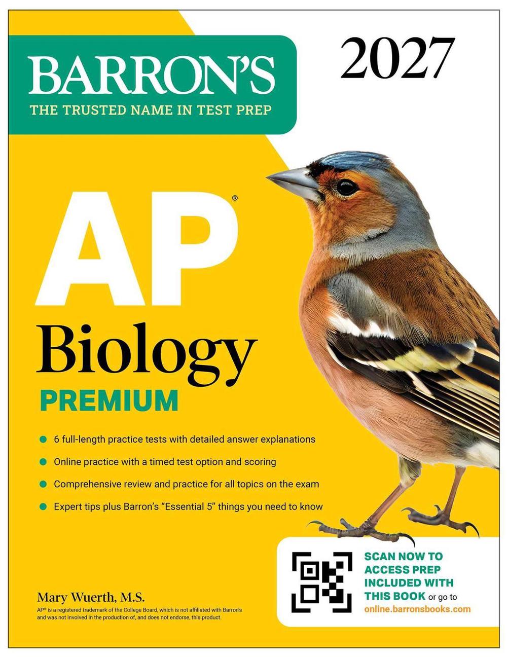 AP Biology Premium, 2027: Prep Book with 6 Practice Tests + Comprehensive Review + Online Practice (Barron's AP Prep) by Mary Wuerth - ISBN: 9798349700736