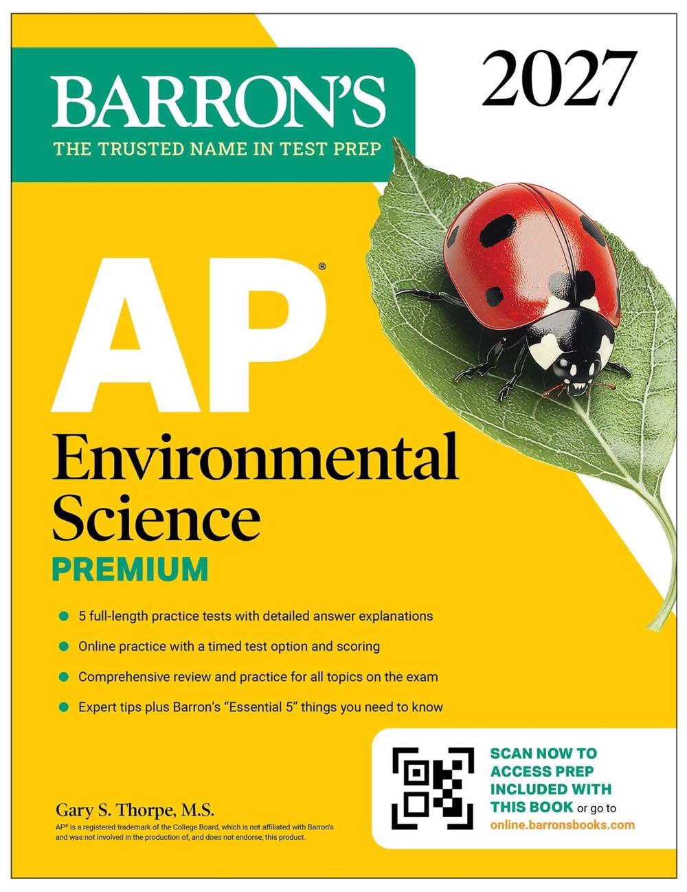 AP Environmental Science Premium, 2027: Prep Book With 5 Practice Tests + Comprehensive Review + Online Practice by Gary S. Thorpe - ISBN: 9798349701412